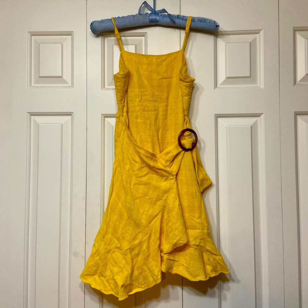 American Eagle Yellow Wrap Dress